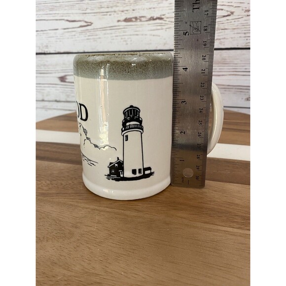 Cape Cod Mass. Stoneware USA Coffee Mug Lighthouse Windmill Glazed Pottery - Picture 9 of 10